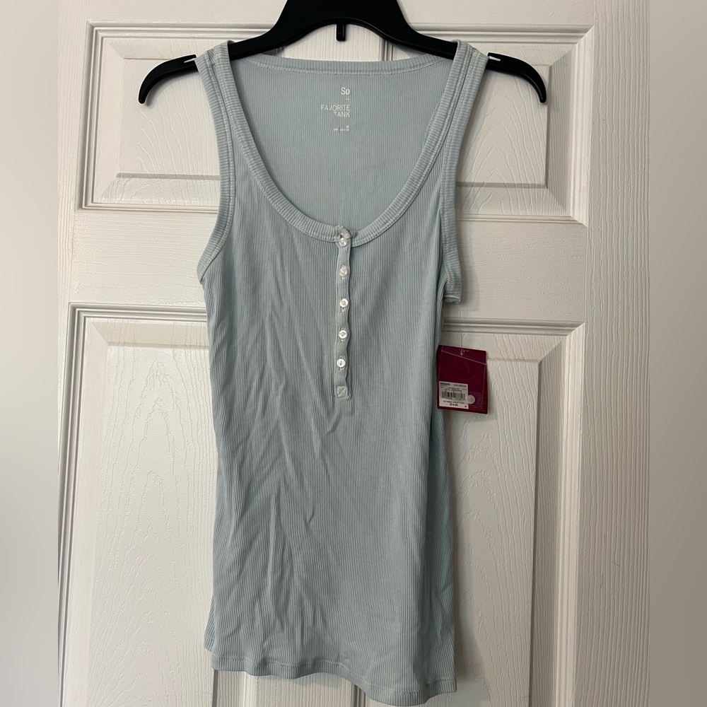 SO favorite tank ribbed Henley tank